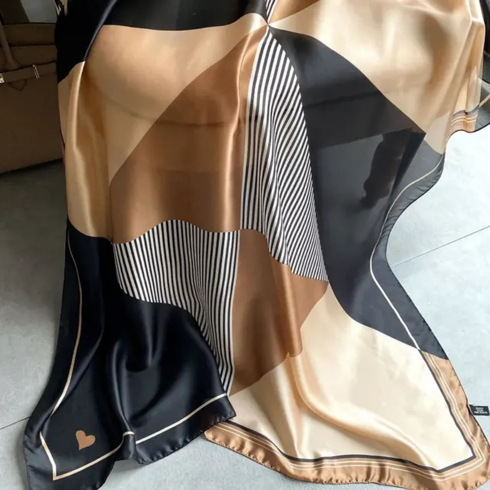 Cozy silk Brand Printed silk scarf