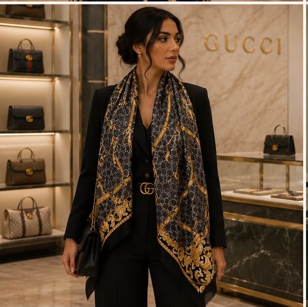 Gracy Luxury Monogram Stole