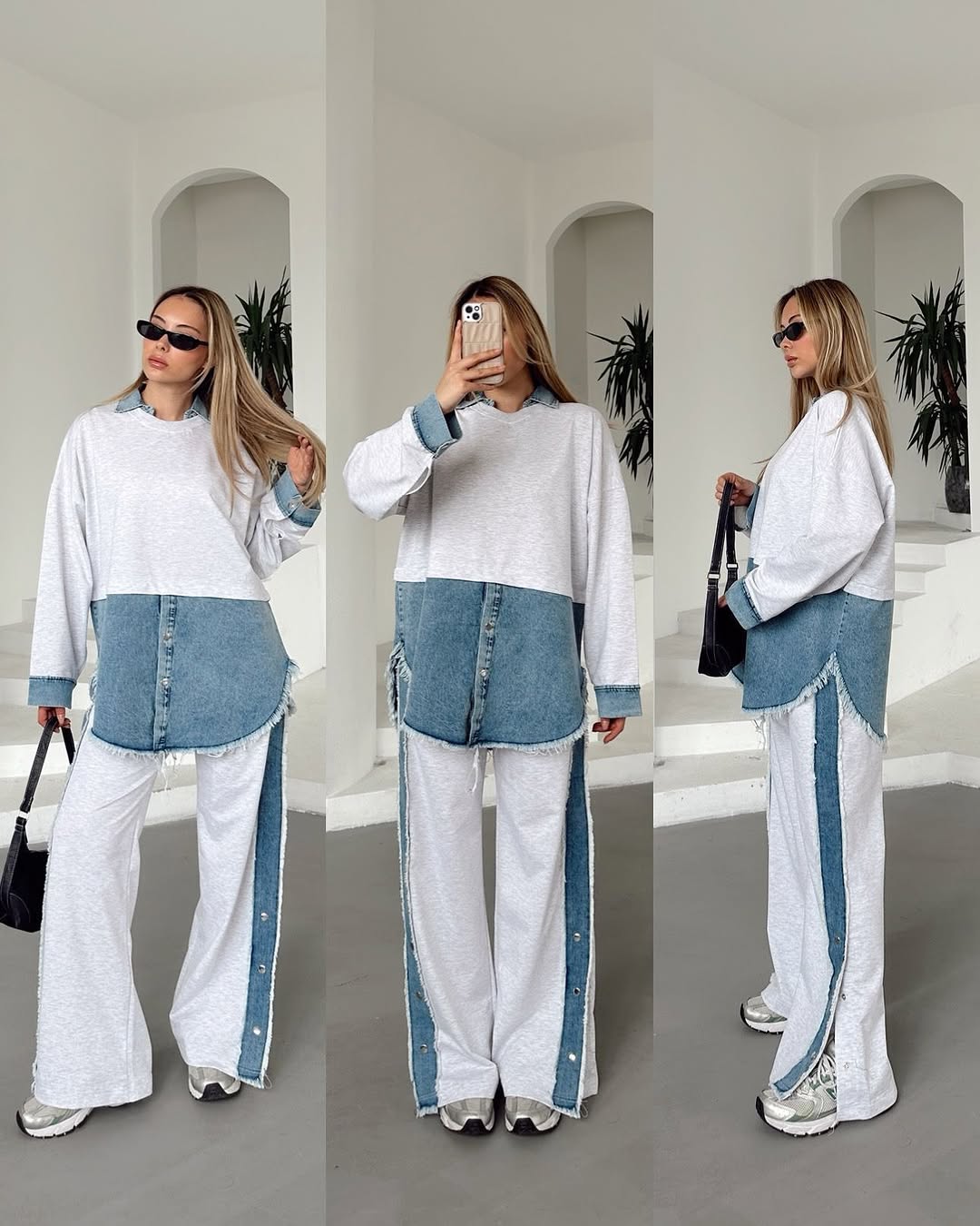 Denim Fusion Oversized Co-ord Set