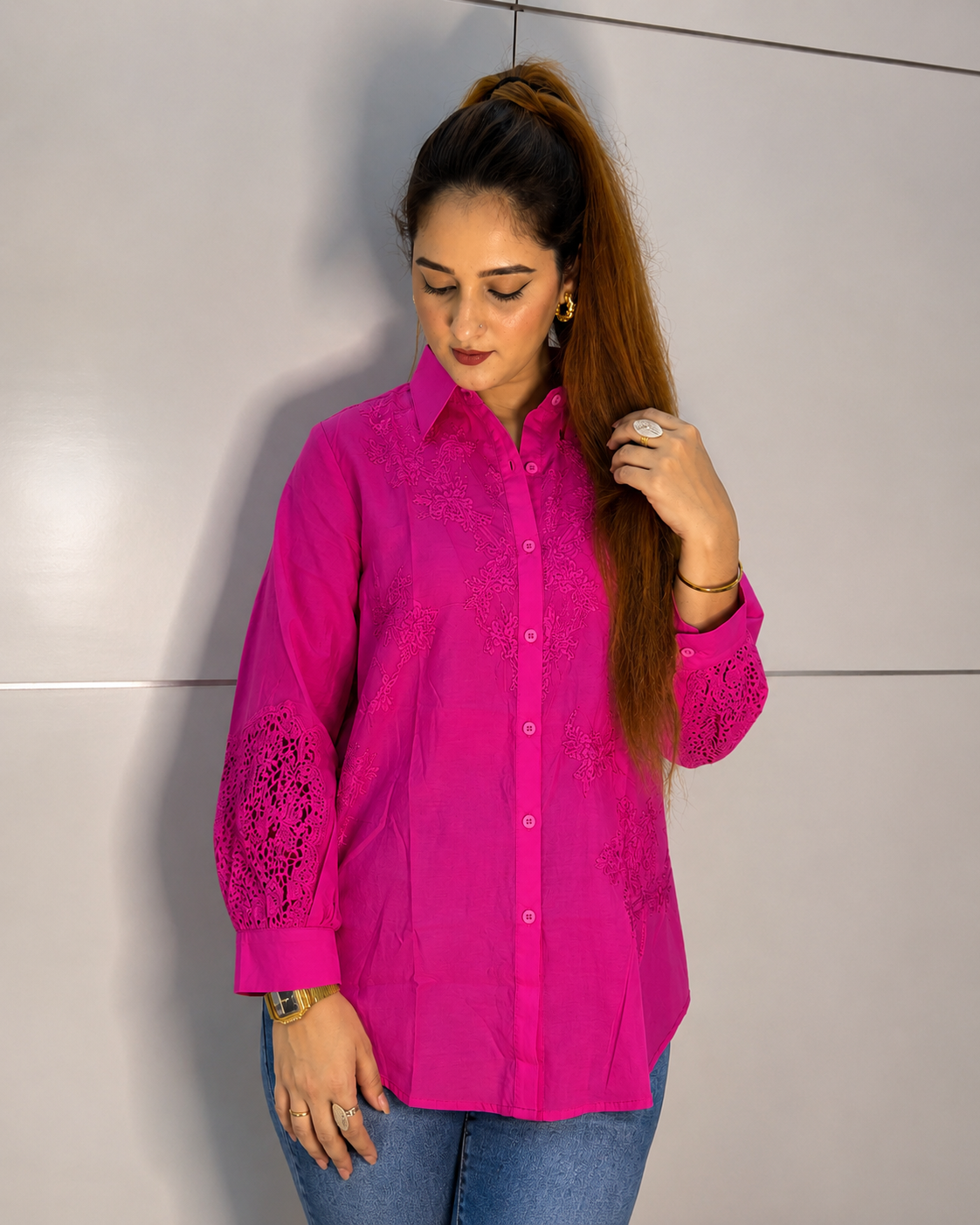 Luxe Lace Flora Shirt