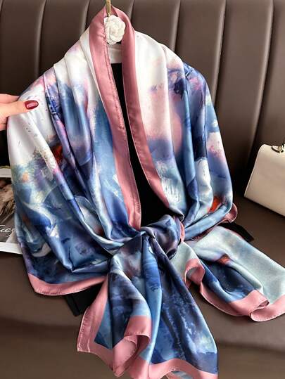 Ombre silk scarf