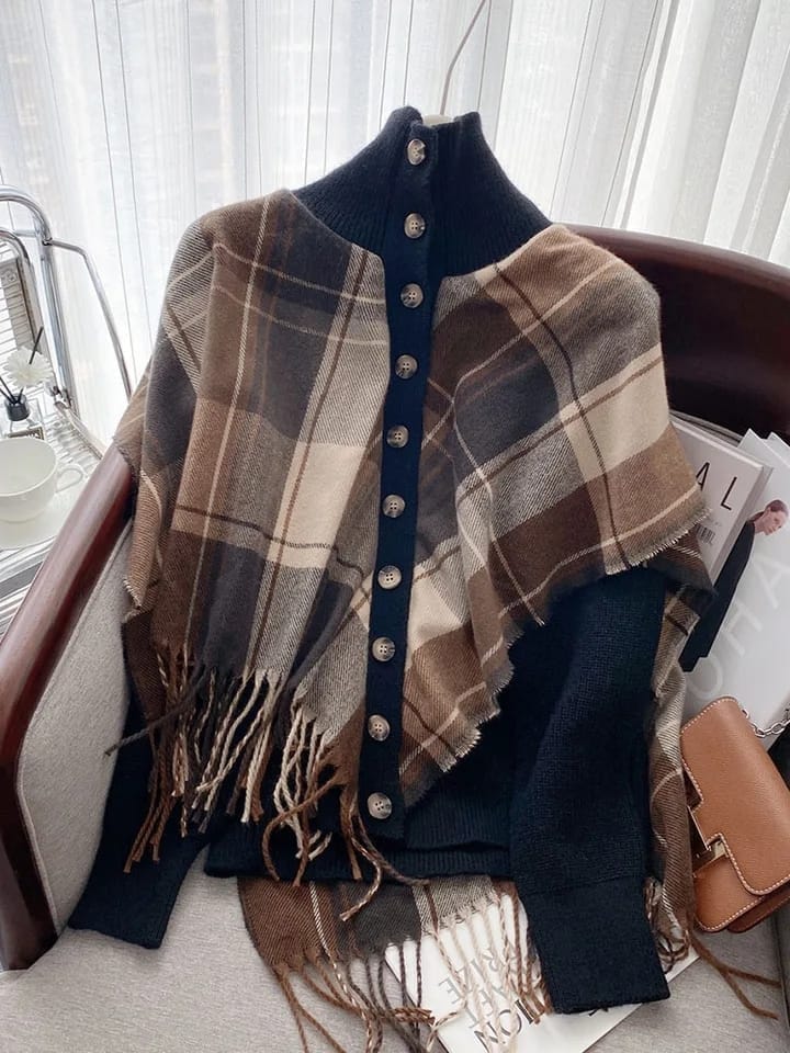 Alpine Luxe Cape Cardigan
