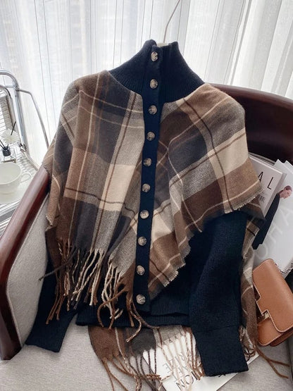 Alpine Luxe Cape Cardigan