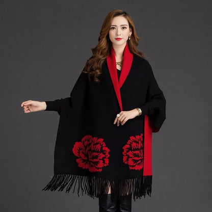 Rose Bloom Reversible Luxe Shawl