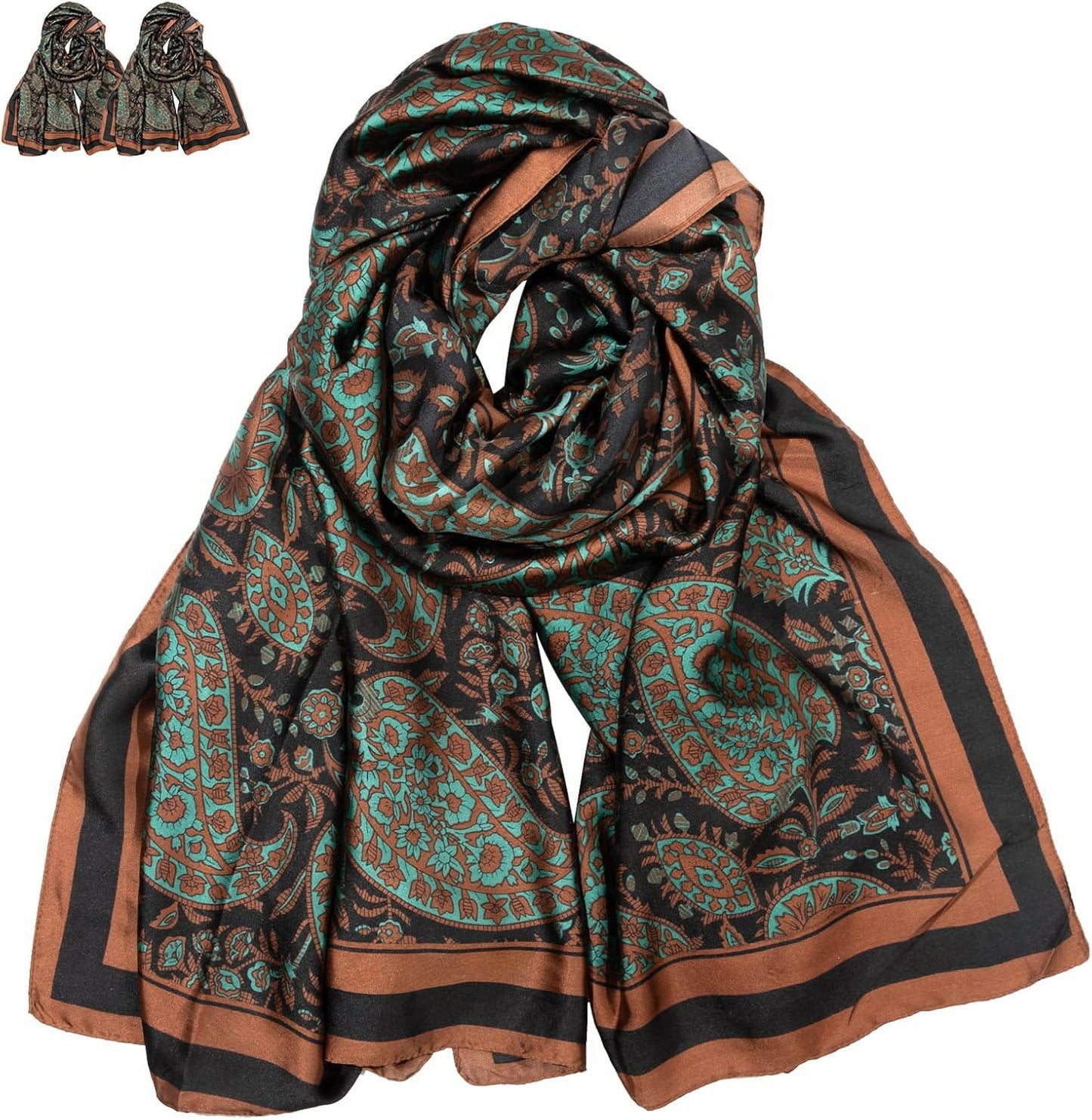 Kashmiri Printed silk scarf