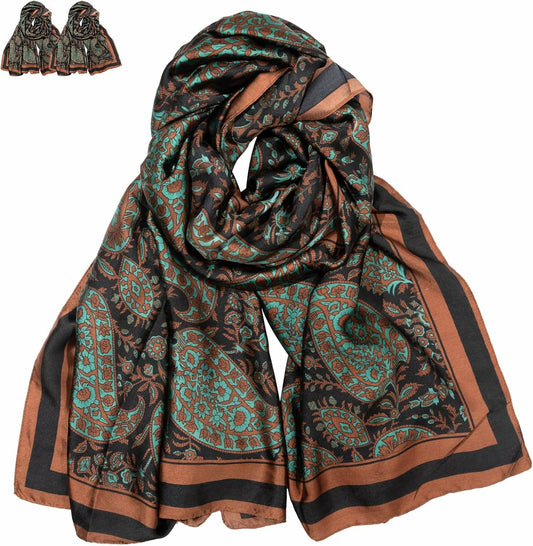 Kashmiri Printed silk scarf