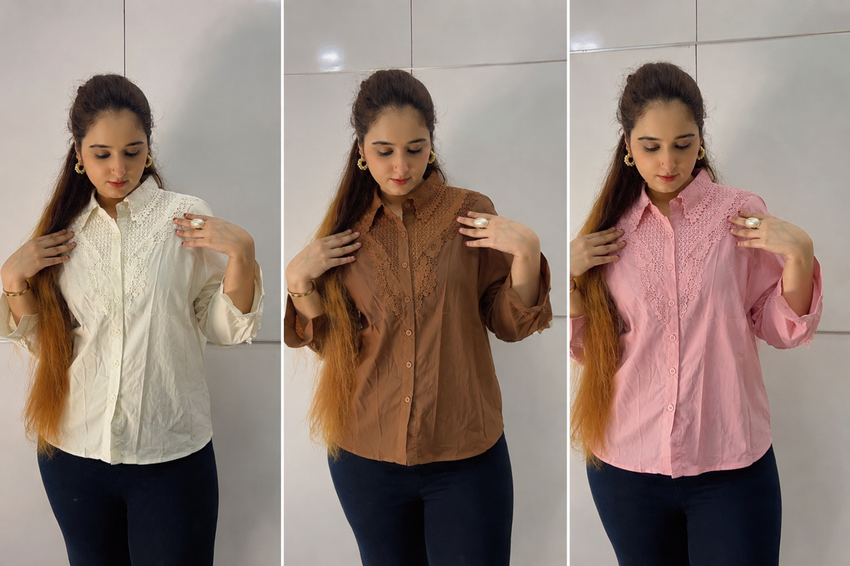 Luxe Lace Collar Shirt