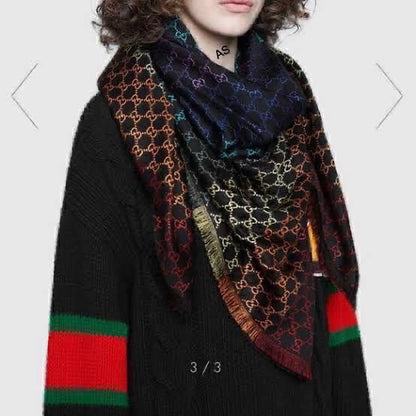 Velour grace branded silk scarf