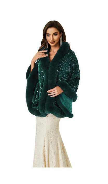 Statement Swarovski Fur Stole