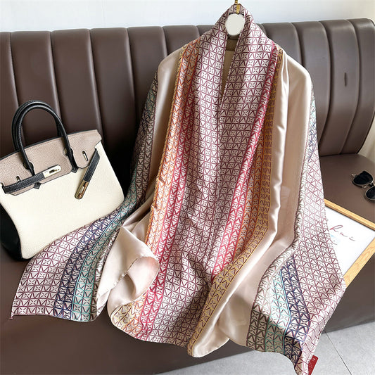 Printed luxury silk scarf