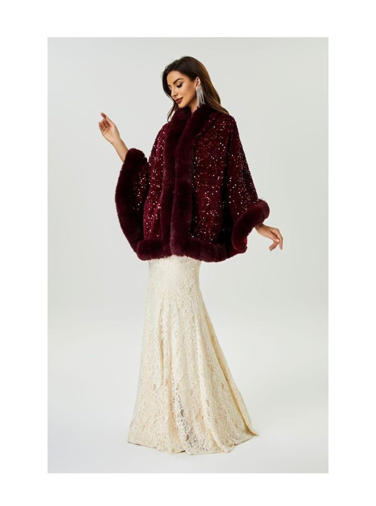Statement Swarovski Fur Stole