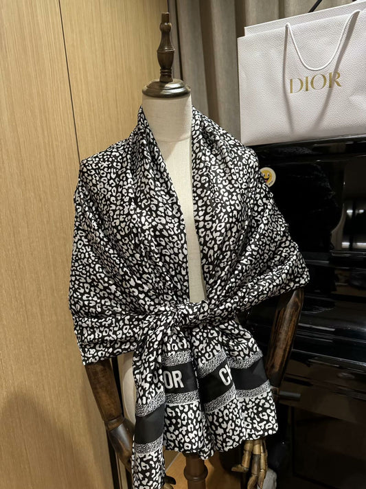 Luxury Brand Christiana Dior Print Silk Scarf
