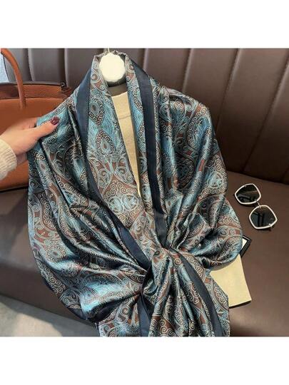 Printed silk scarf