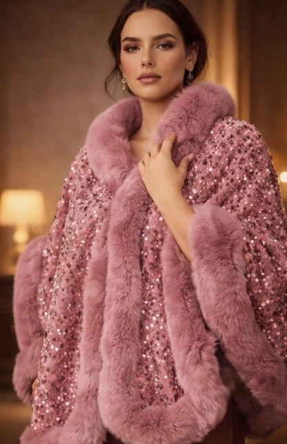 Statement Swarovski Fur Stole