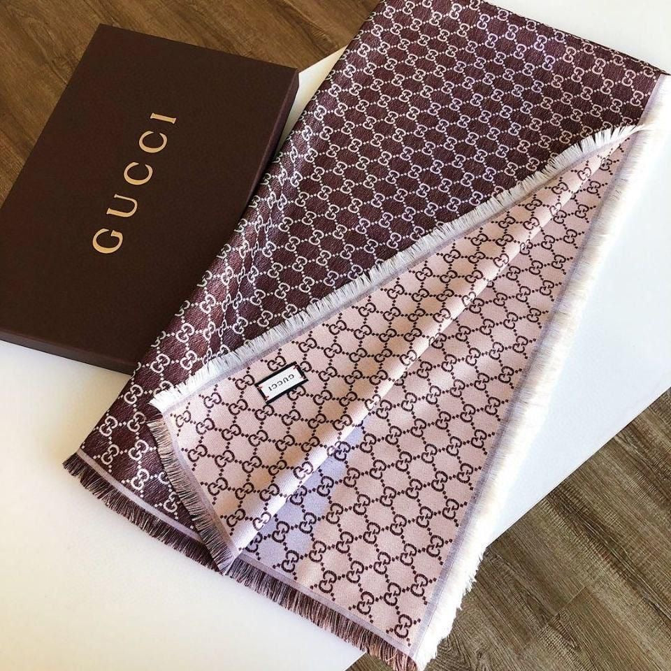 Velour grace branded silk scarf