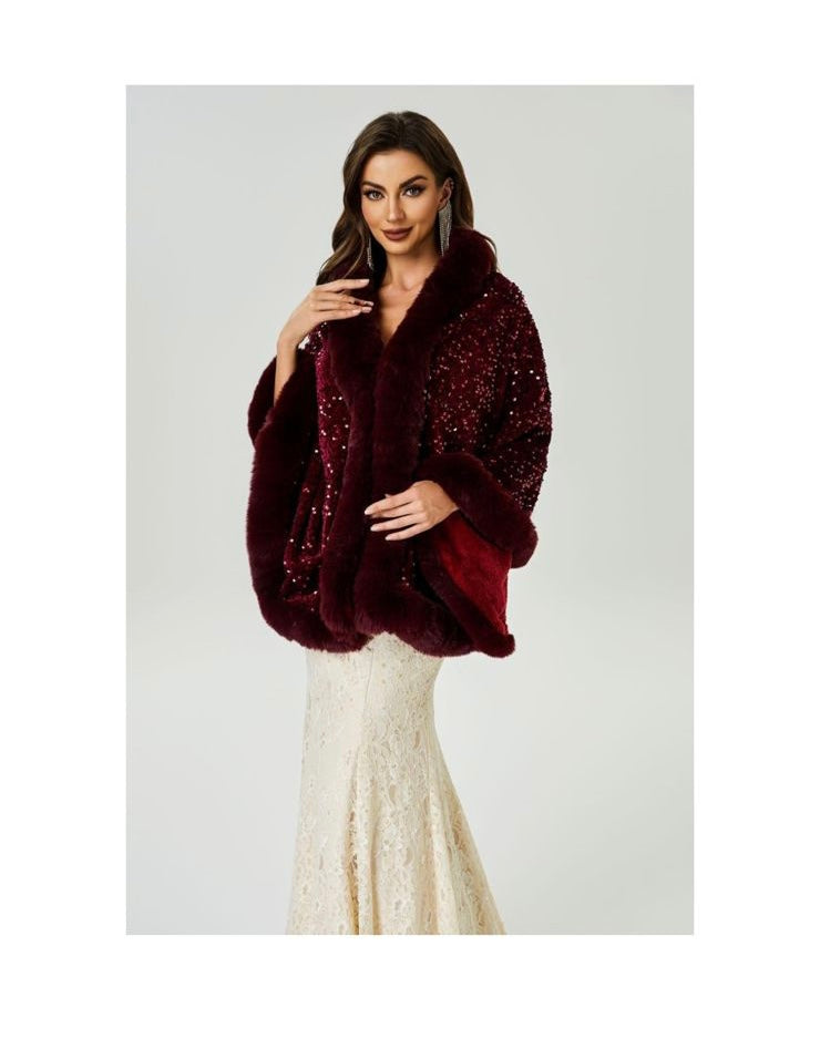 Statement Swarovski Fur Stole