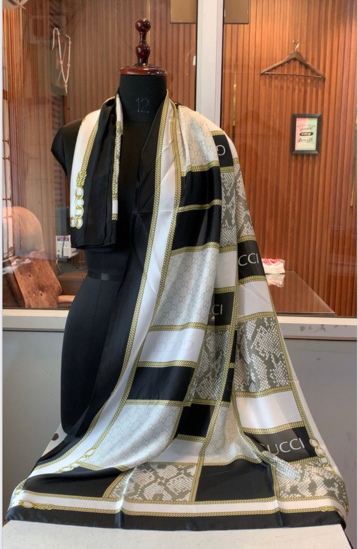 Luxury GC silk scarf