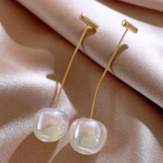 White Apple Drop studs