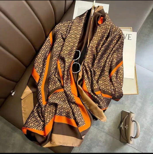 Luxe Designer-Inspired Silk Scarf