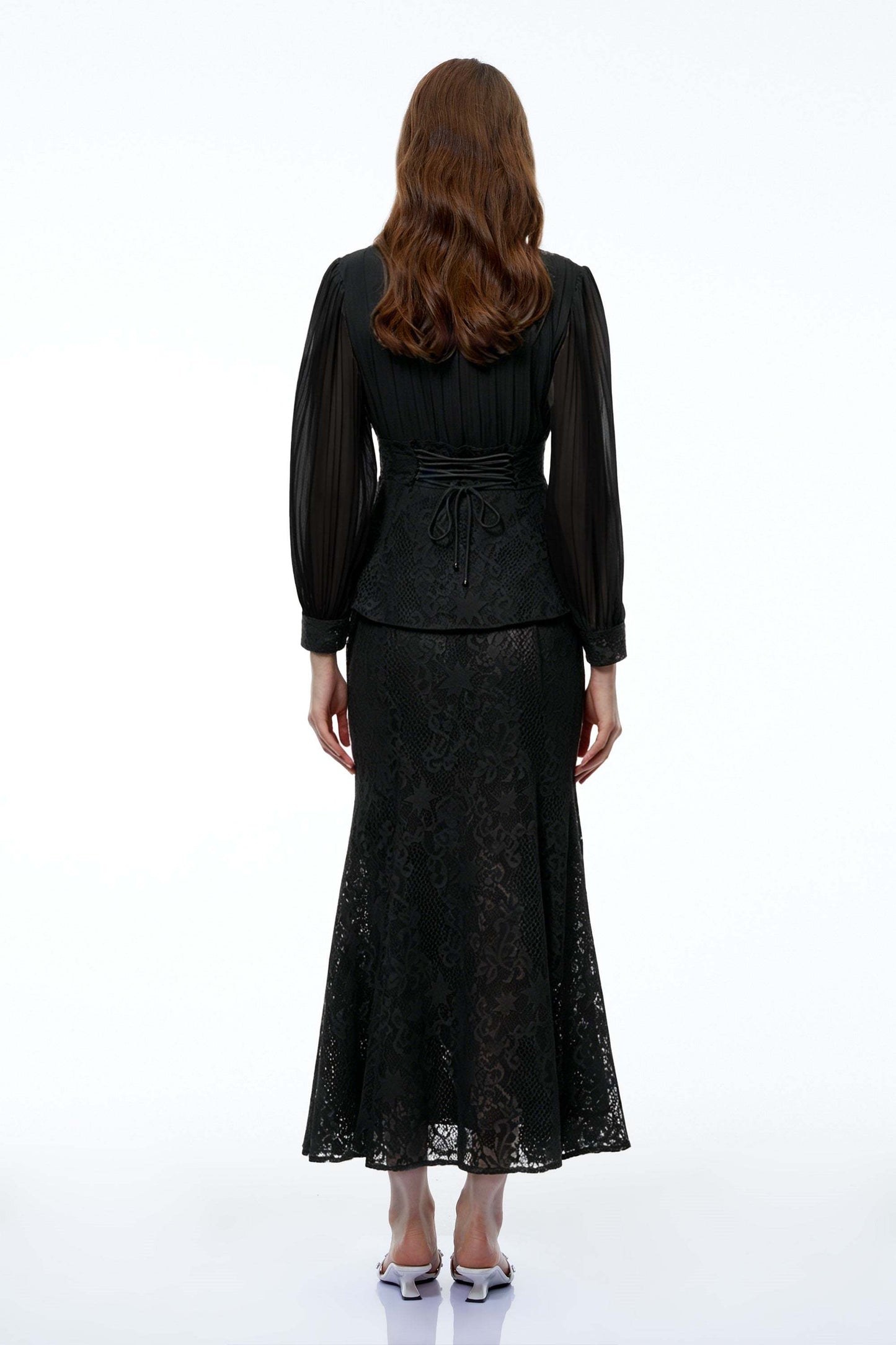 Celeste Lace Peplum Skirt Set