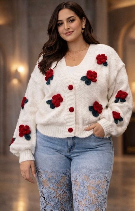 Rose Bloom Cardigan