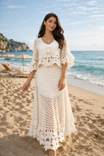 Pearl Eclat Crochet Three Piece Set