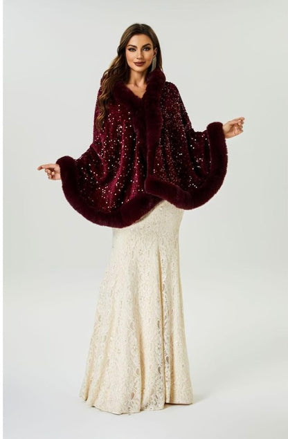 Statement Swarovski Fur Stole