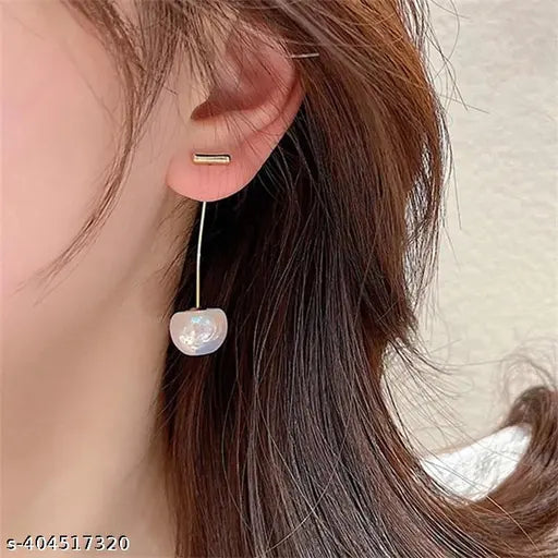 White Apple Drop studs