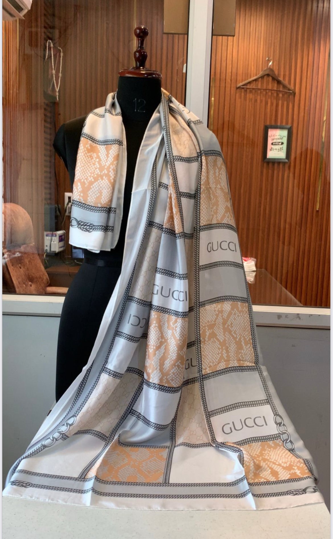 Luxury GC silk scarf