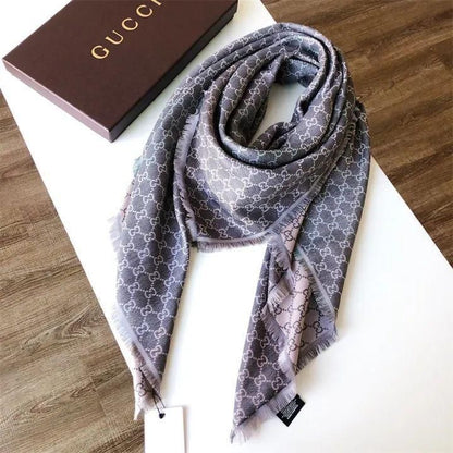 Velour grace branded silk scarf