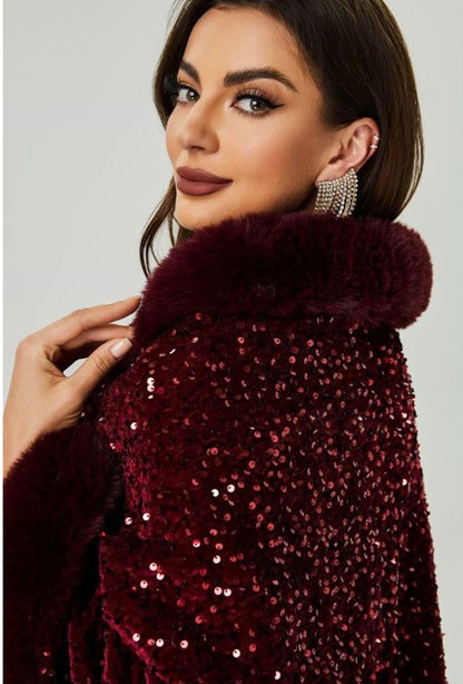 Statement Swarovski Fur Stole
