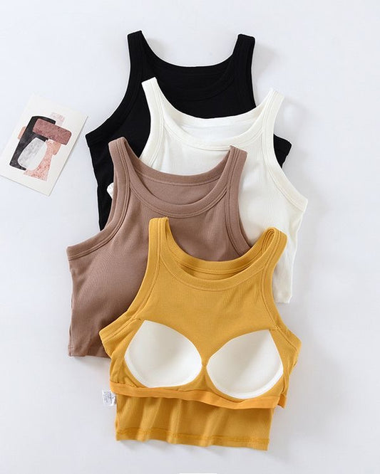 Cozy cup padded tank top