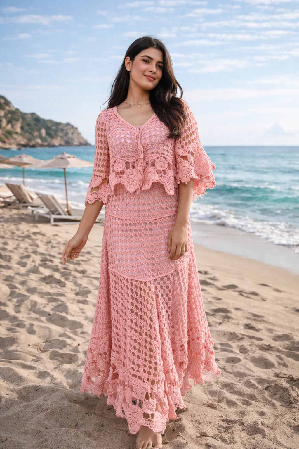 Pearl Eclat Crochet Three Piece Set