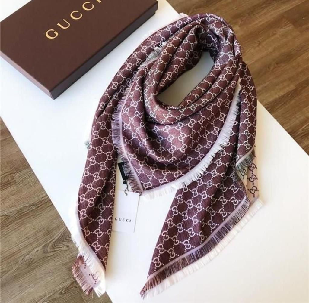 Velour grace branded silk scarf