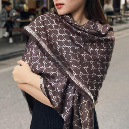 Velour grace branded silk scarf