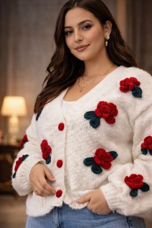Rose Bloom Cardigan