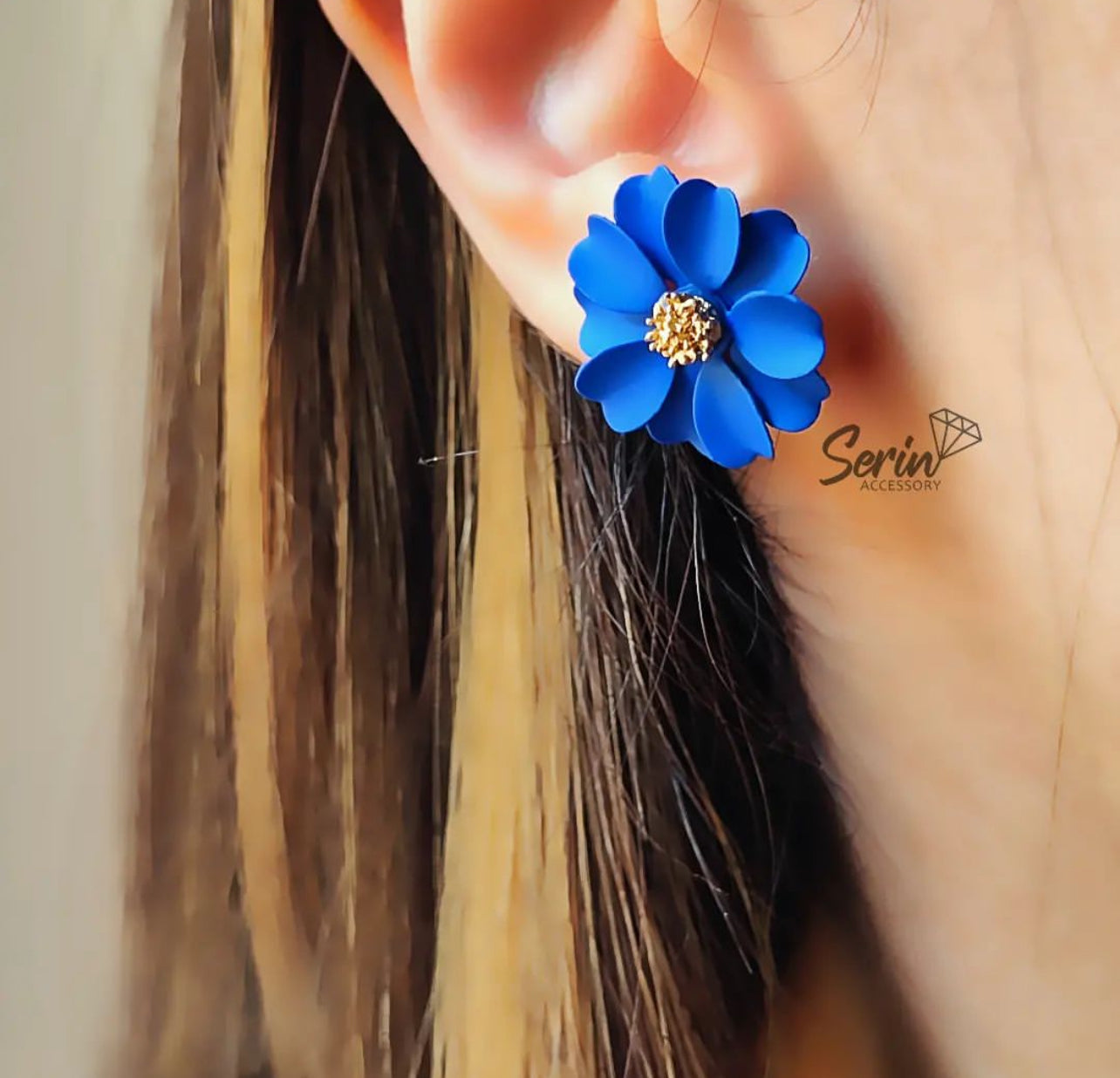 Korean Luxury Big Flower Earring