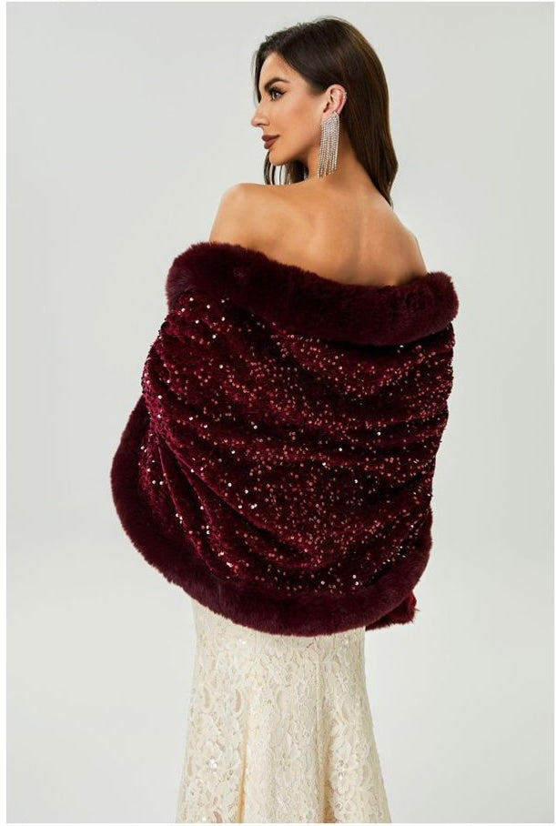 Statement Swarovski Fur Stole