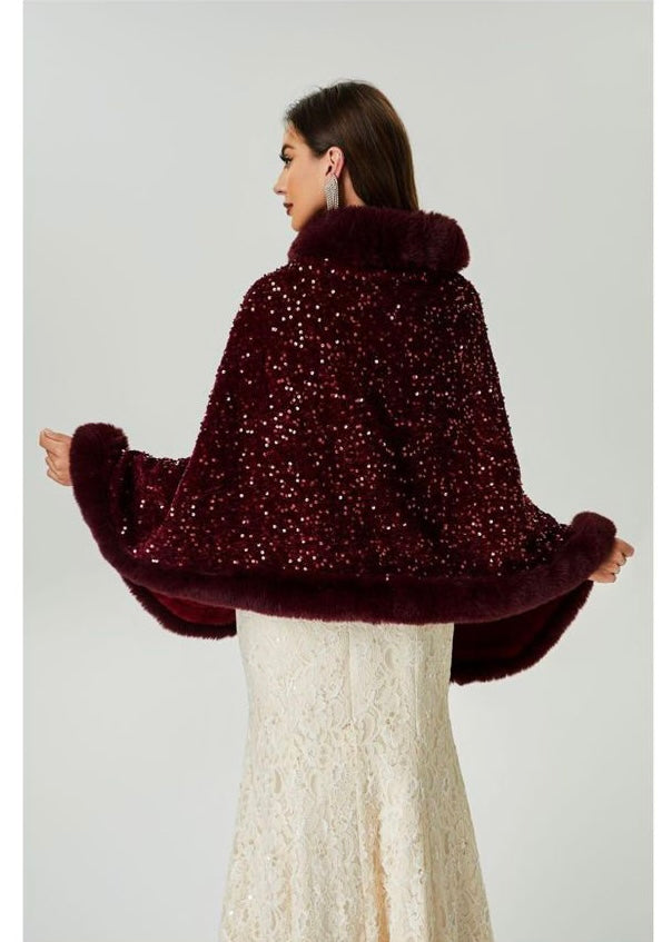 Statement Swarovski Fur Stole