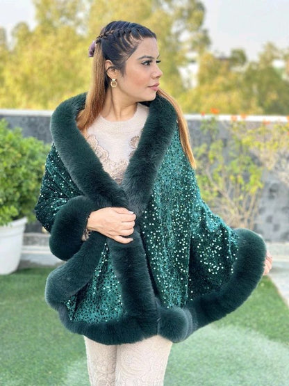 Statement Swarovski Fur Stole