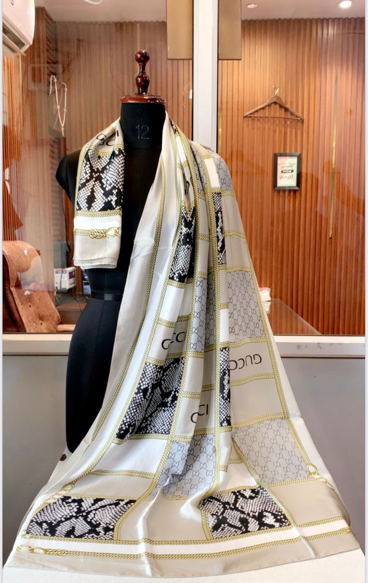 Luxury GC silk scarf