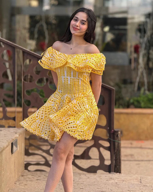 Zelfi Luxe Summer Dress in Yellow