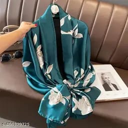 Floral printed silk scarf