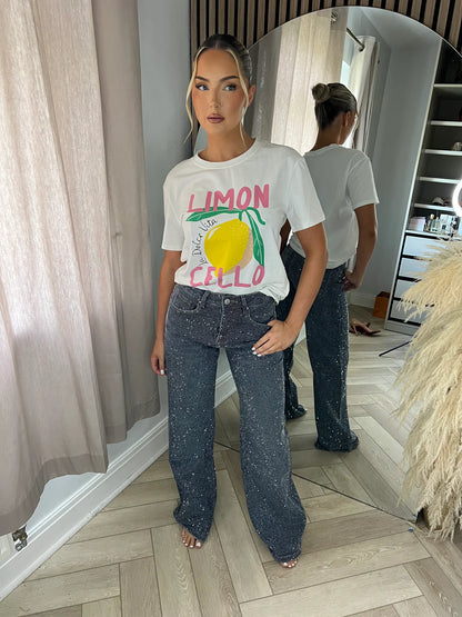 Midnight Sparkle Wide-Leg Glam Pants