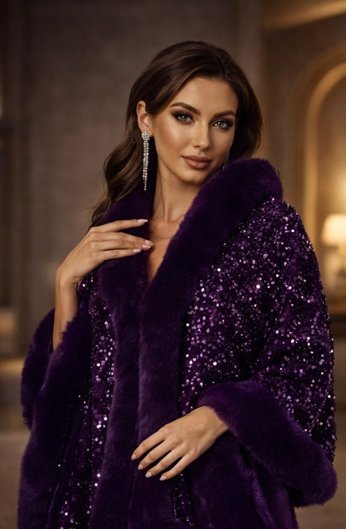 Statement Swarovski Fur Stole