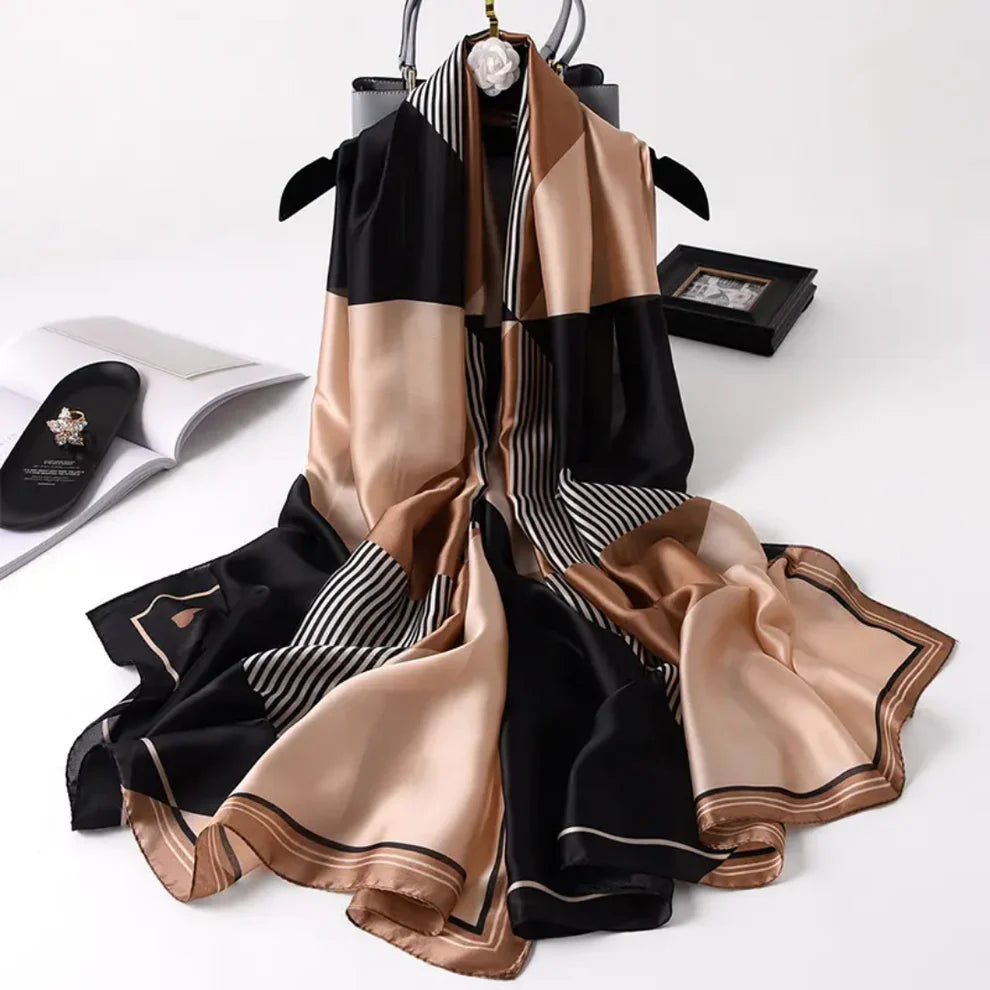Cozy silk Brand Printed silk scarf