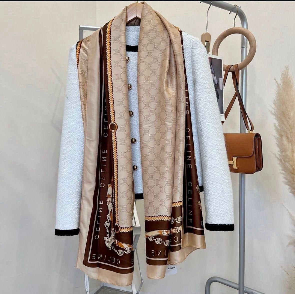 Luxury Brand silk muse Print Silk Scarf