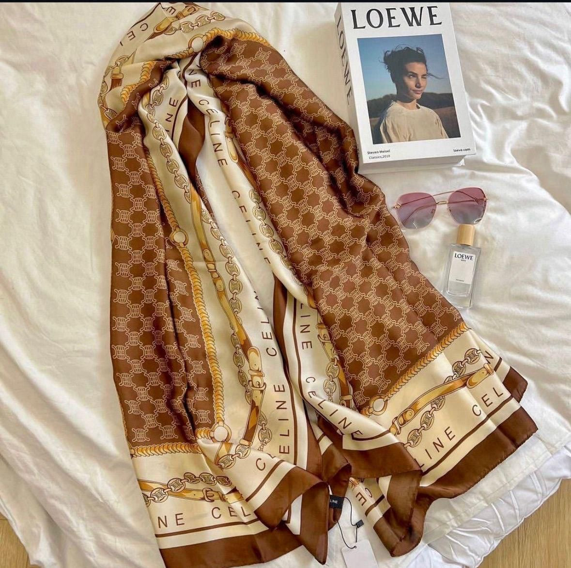 Luxury Brand silk muse Print Silk Scarf
