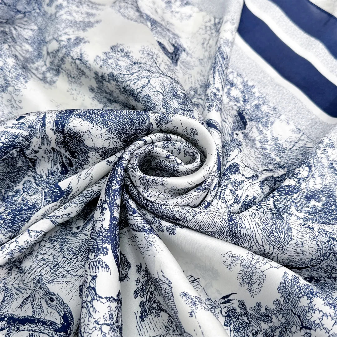 Blue Reverie Silk Scarf