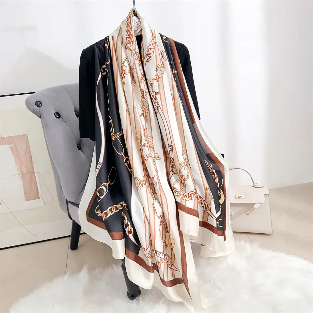 Elaf Noire Silk Scarf